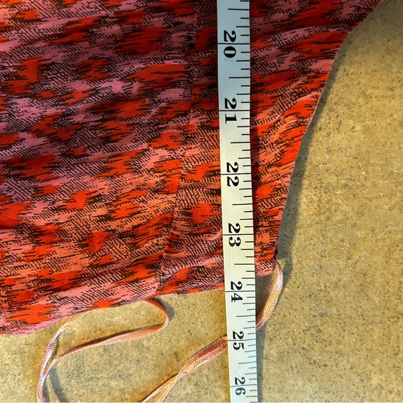 Joie dress - red/pink print sleeveless cotton midi/maxi dress - Picture 8 of 9